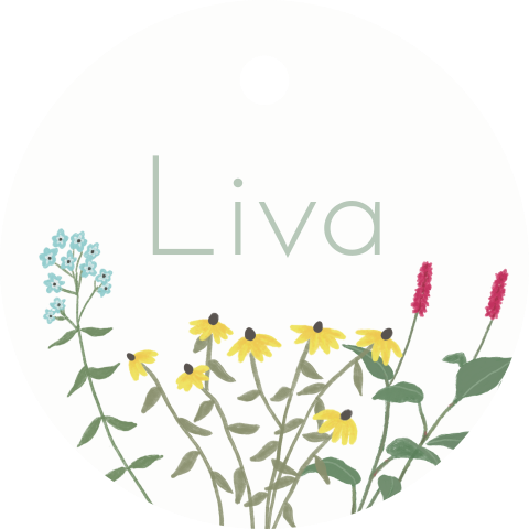Label rond Zomerbloemen | 16 labels